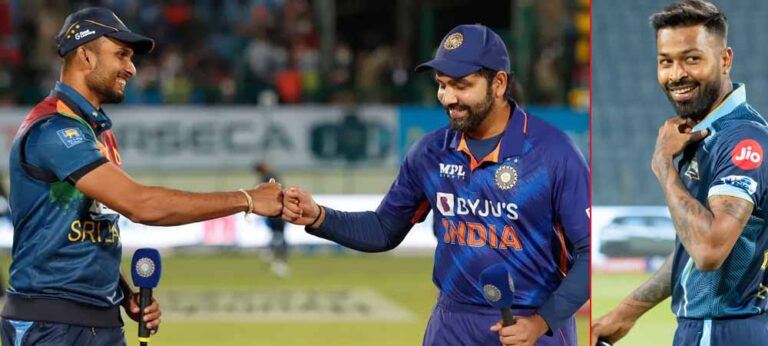 ශ්‍රී ලංකාවෙන් දසුන් ශානක ඉන්දියාවෙන් රෝහිත් ශර්මා සහ හර්දීක් පාණ්ඩ්‍යා