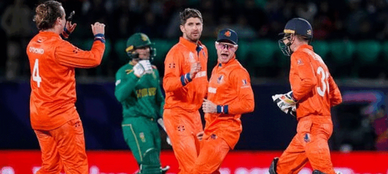 ටෙස්ට් ක්‍රීඩා කරන රටක් ප්‍රථම වරට පරාජයට පත්කරමින් නෙදර්ලන්තයට ලකුණු 38ක ජයක්