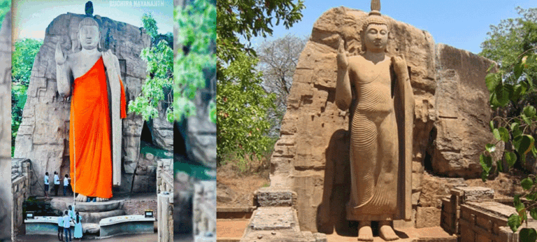 අවුකන බුද්ධ ප්‍රතිමාවට සිවුරු පොරවන්නට යෑම එම ශිල්පියාටත් ප්‍රතිමාවටත් කළ නිගරුවකි