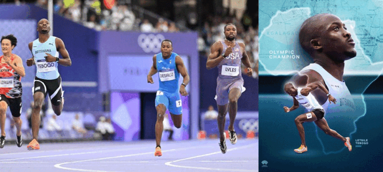 බොට්ස්වානා ඉහළින් තැබූ අවුරුදු 21 ක ලෙට්සිලෙ ටෙබෝගෝ (Letsile Tebogo)