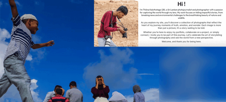 තරුණ ඡායාරූප මාධ්‍යවේදියෙකුගේ Online Portfolio පිළිබඳ විවේචනාත්මක විශ්ලේෂණයක්